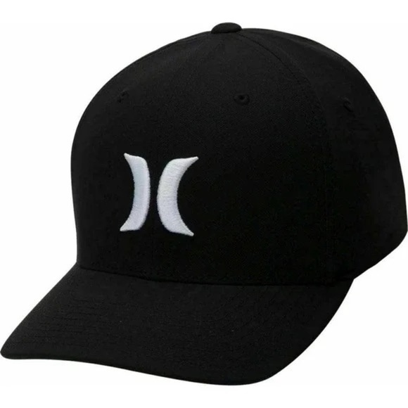 Hurley flex-fit black hat size S-M - Picture 1 of 7